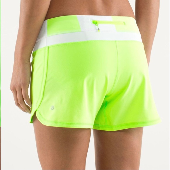 lululemon athletica Pants - Lululemon Groovy Run Short Bold Stripe Zippy Green